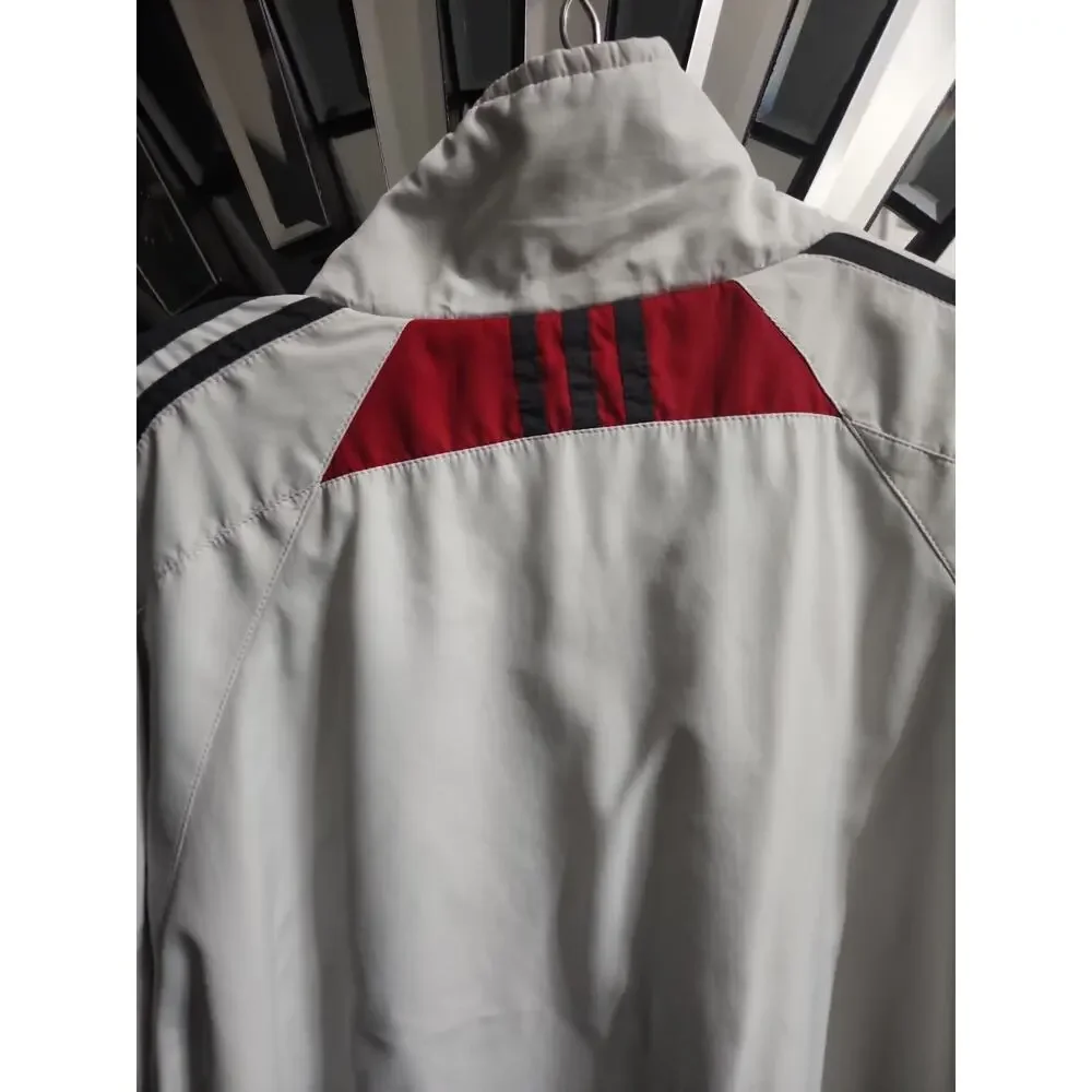 Vintage Adidas, white windbreaker, 3 stripes, jacket 1990
